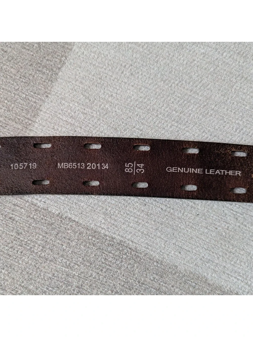 Fossil leather double prong belt - Size 34